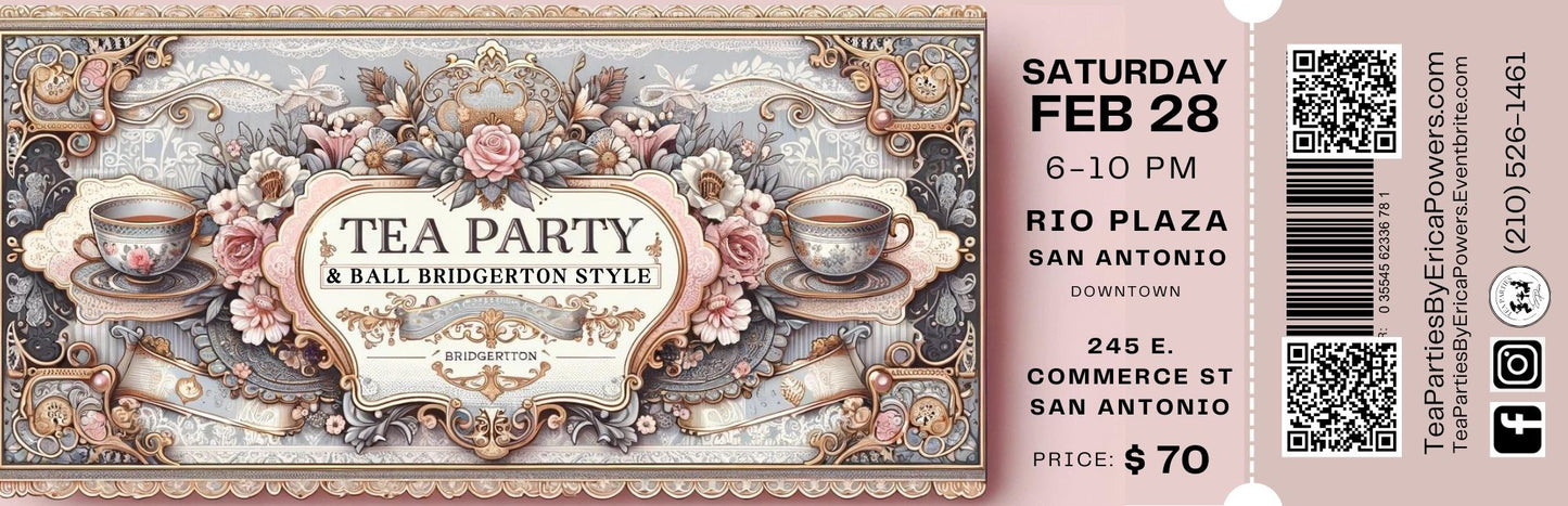 Bridgerton Style Tea Party Ball in San Antonio - An Elegant Evening of Dancing, Tea, & Fun