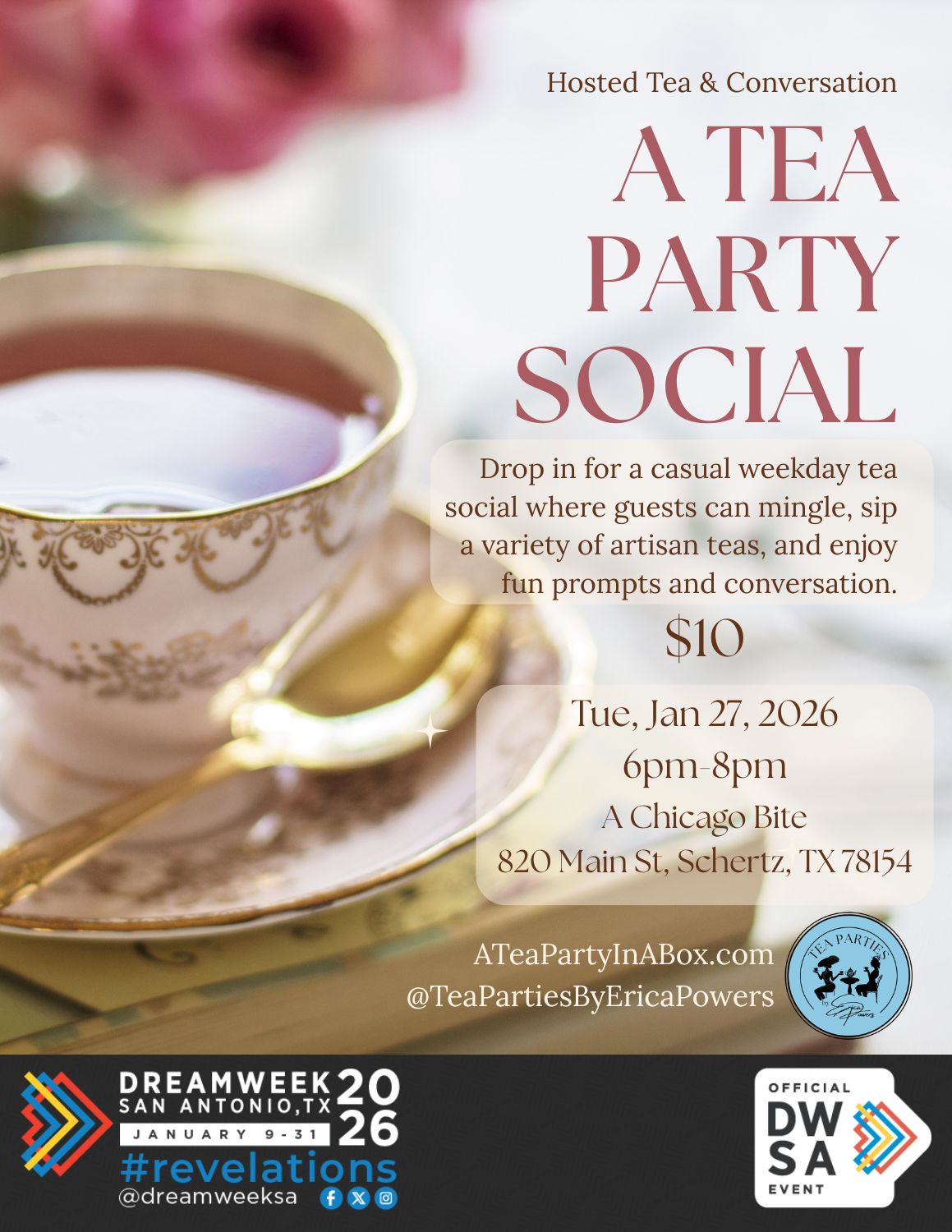 A Tea Party Social: Dreamweek Hosted Tea and Conversation
