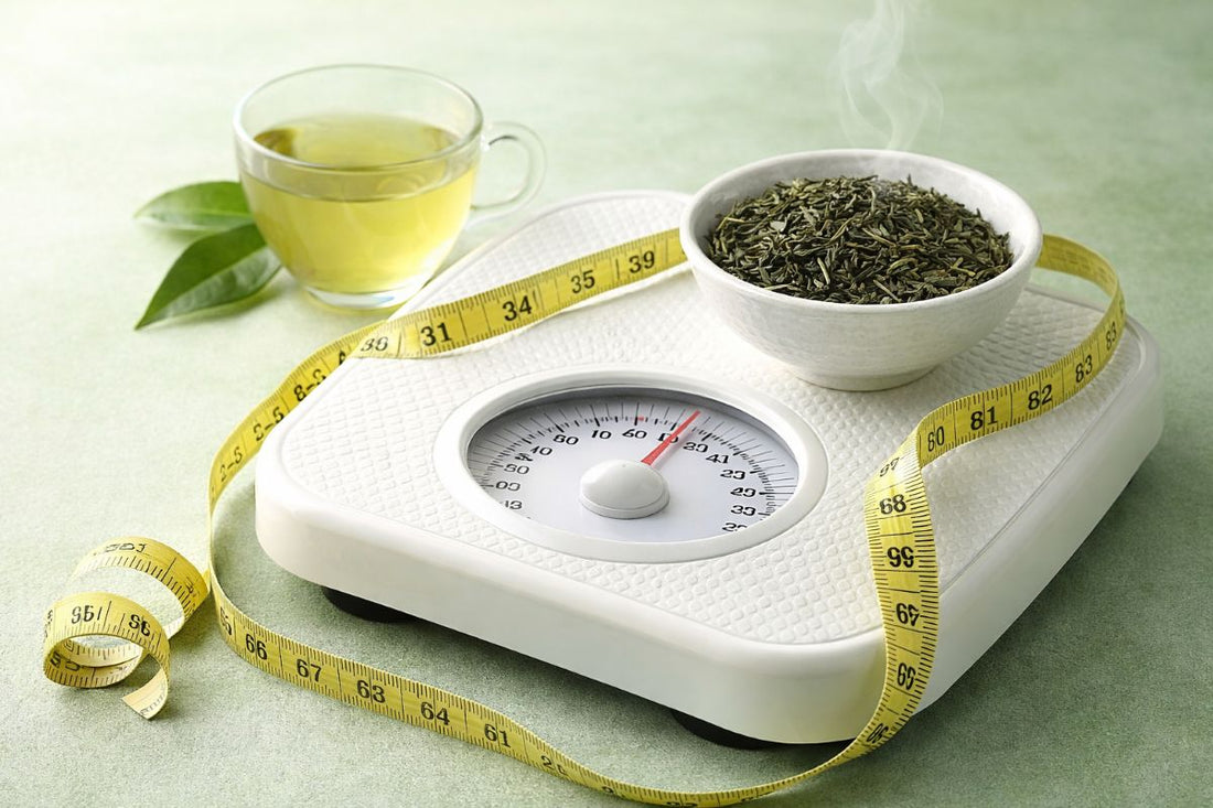 A cup of green tea poured for a daily habit, not a diet