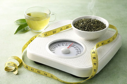 A cup of green tea poured for a daily habit, not a diet