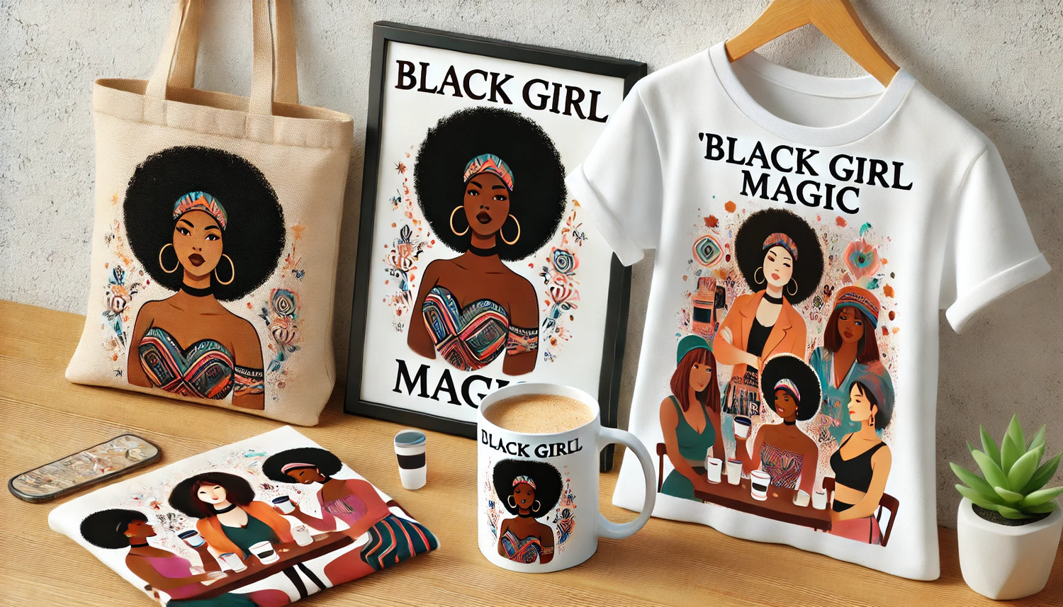 Black Girl Magic Tea Shop and Shirts