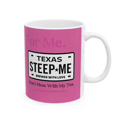 Pink Texas Tea License Plate Coffee Mug