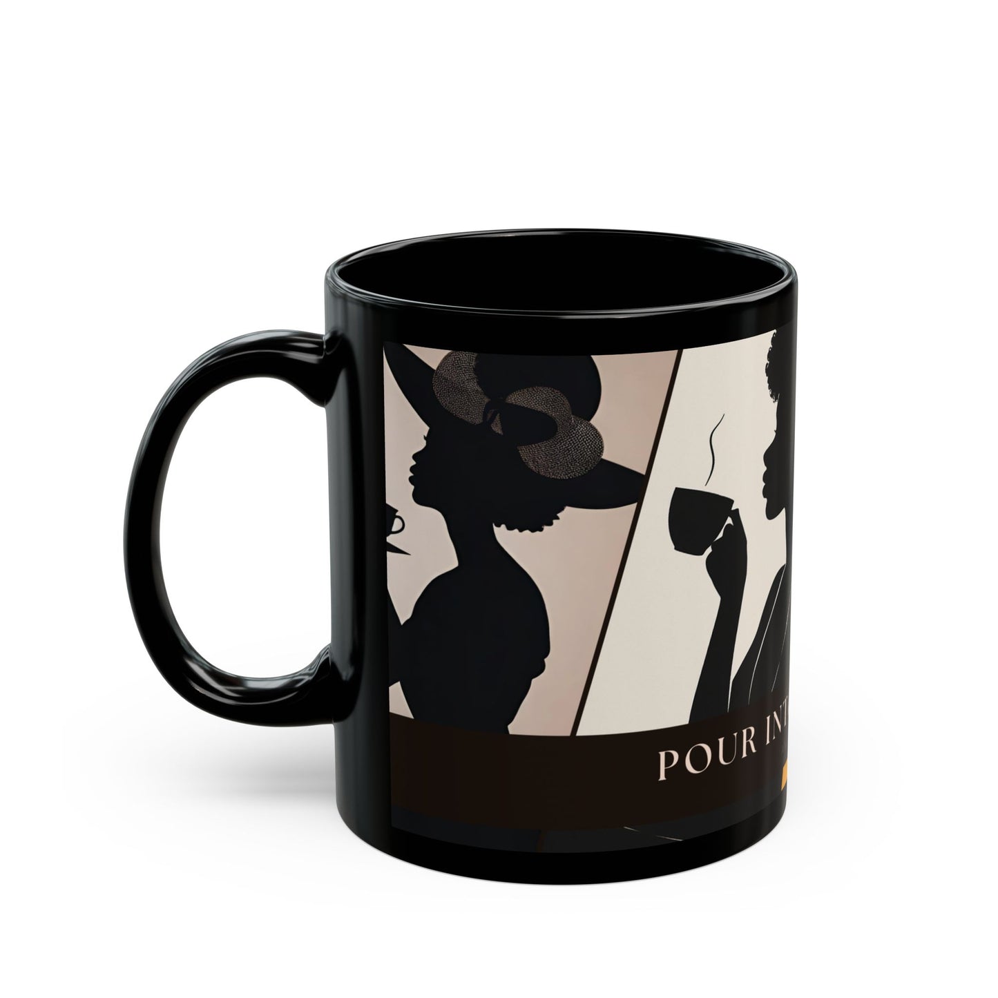 Black Girl Silhouette "Pour Into Yourself” Self Care Mug Coffee Cup