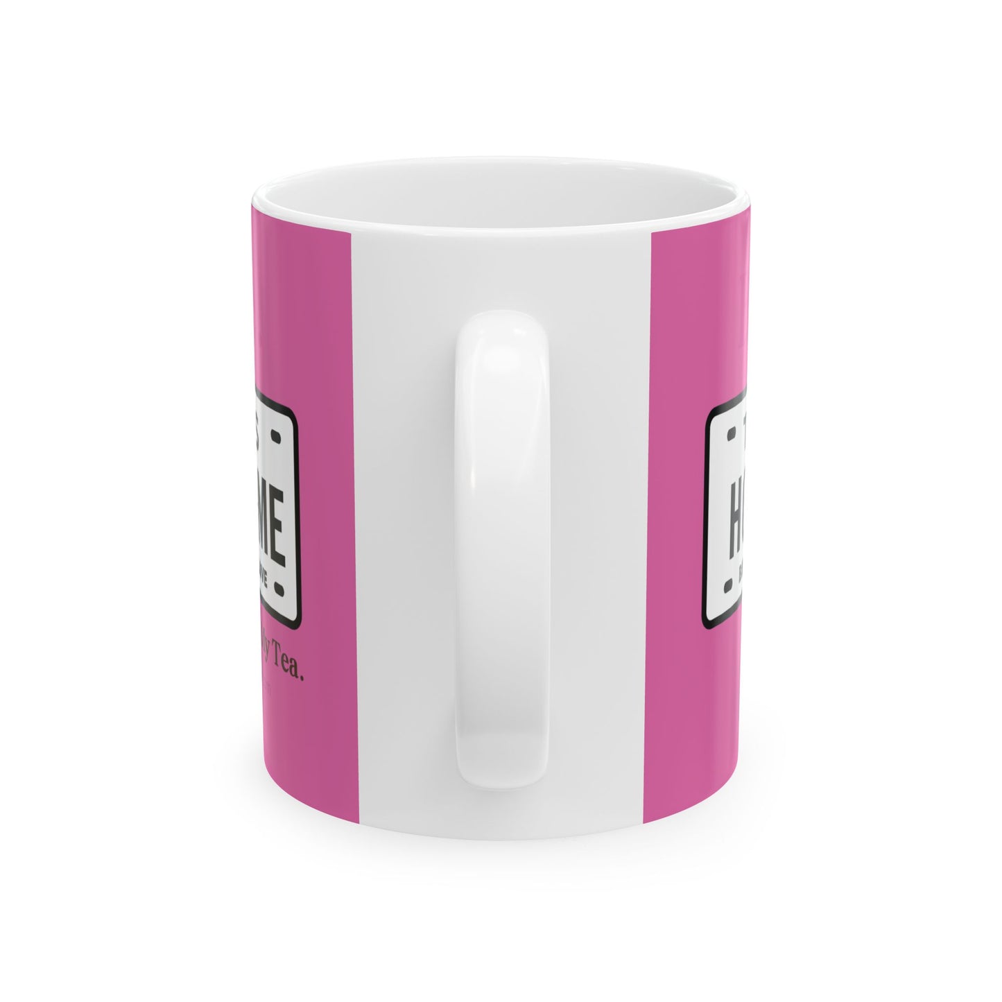 Pink Texas Tea License Plate Coffee Mug