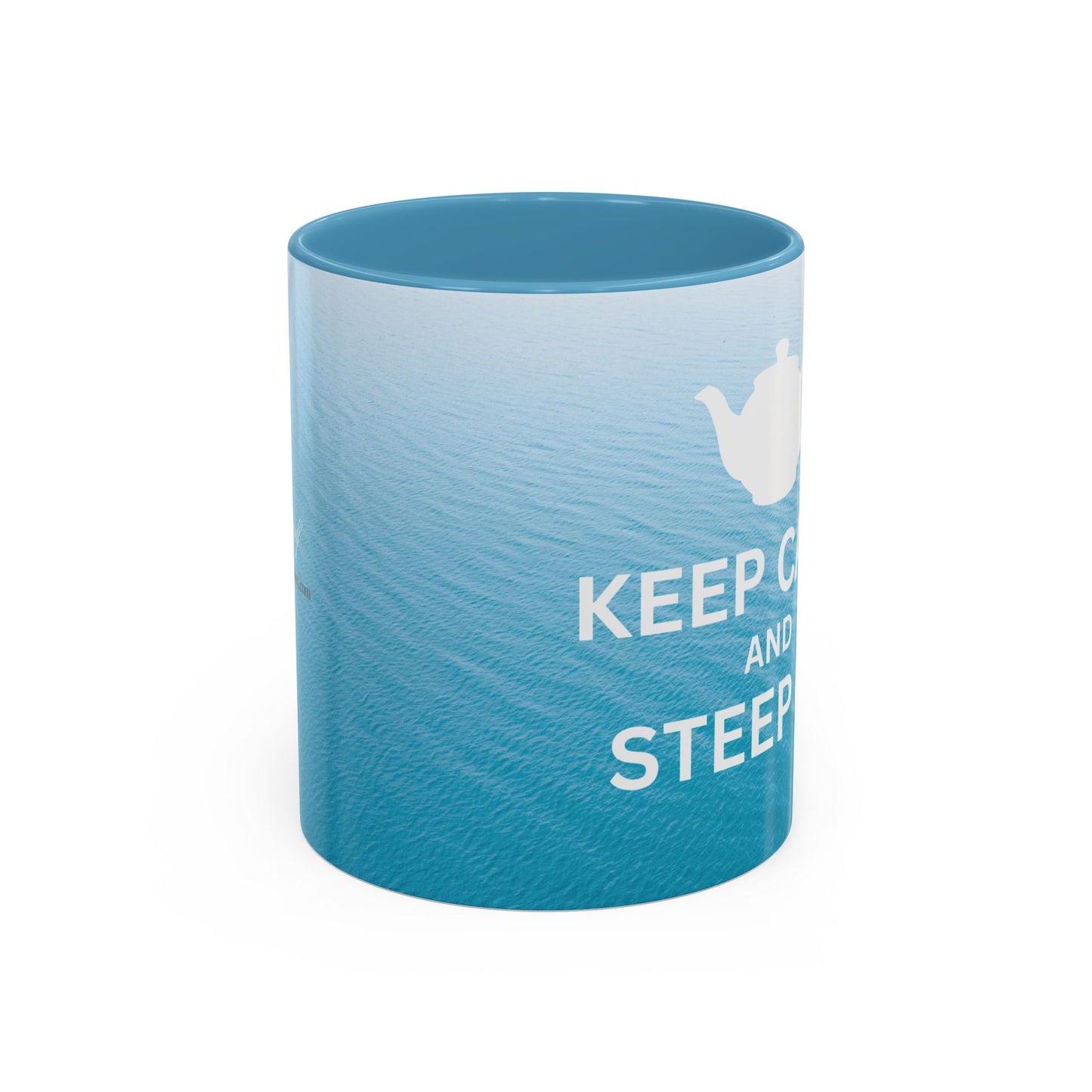 Keep Calm and Steep On Blue Ocean Tea Coffee Mug