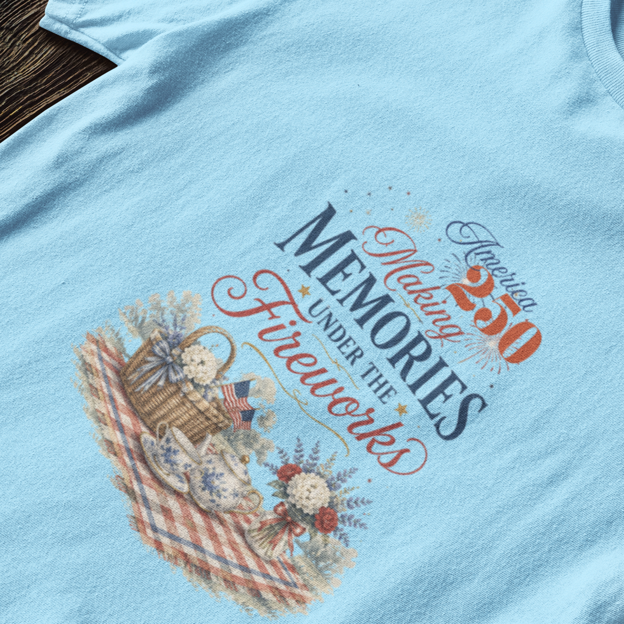 America 250 Making Memories Tea Party Picnic Fourth of July Shirt for Tea Lovers