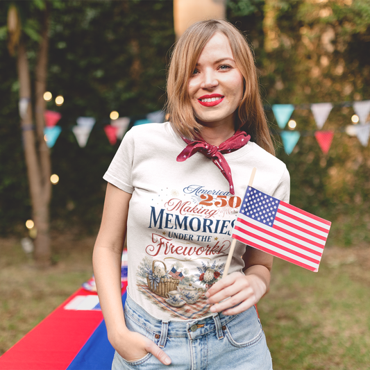 America 250 Making Memories Tea Party Picnic Fourth of July Shirt for Tea Lovers
