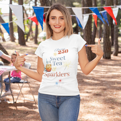 Sweet Tea & Sparklers Fourth of July Shirt for Tea Lovers