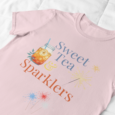 Sweet Tea & Sparklers Fourth of July Shirt for Tea Lovers